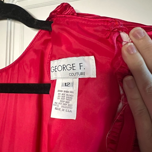 Vintage George F Couture Pleated Formal Dress - Picture 12 of 14